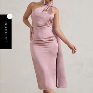 Club L London One Shoulder Pink Dress